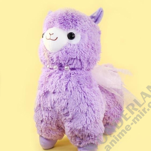 Плюшевая игрушка Альпака классическая (серия Фреш) фиолетовая  / Разные размеры